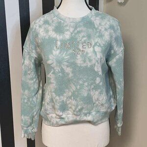 Limited Too: Blue and White Tye-Dyed Pullover Size Medium (10)